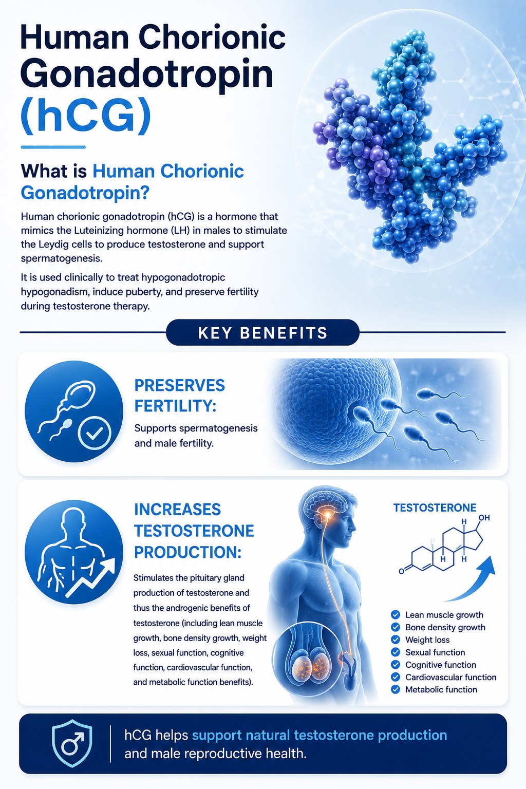 HCG peptide guide infographic